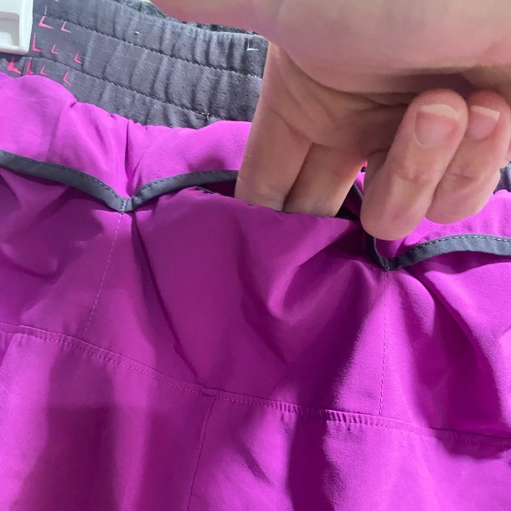 Asics Pink/Gray Running Shorts, Attached‎ Liner, size Medium